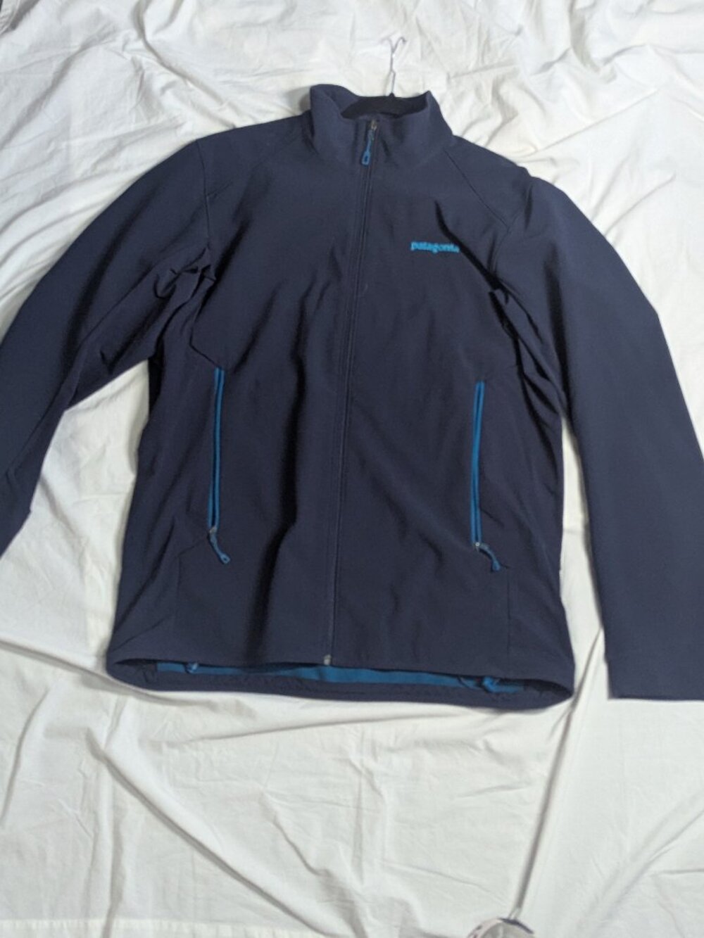 Men's Large Patagonia Jacket/ Teal logo